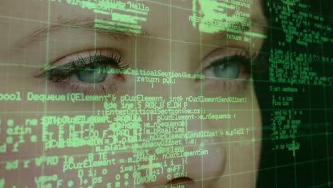 Animation-of-data-processing-over-womans-eyes