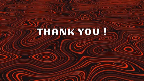 Animation-Eines-Dankestextes-Auf-Rotem,-Flüssigem-Hintergrund