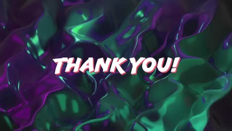 Animation-of-thank-you-text-over-colourful-liquid-background