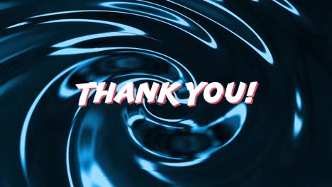 Animation-of-thank-you-text-over-blue-liquid-background