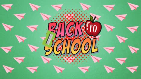 Animation-of-back-to-school-text-over-school-items-icons