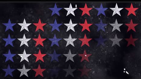 Animation-of-red-and-blue-stars-on-black-background
