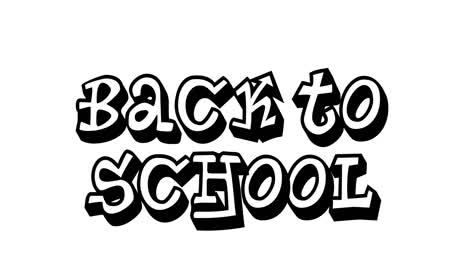 Animation-Des-Textes-„Zurück-Zur-Schule“-Auf-Weißem-Hintergrund