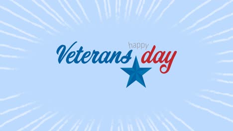 Animation-of-veterans-day-text-on-blue-background