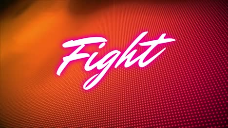 Animation-of-fight-text-on-orange-and-red-background