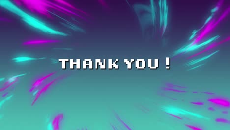 Animation-of-thank-you-text-over-purple-and-blue-lights
