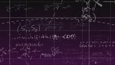 Animation-of-mathematical-drawings-and-formulas-on-dark-background