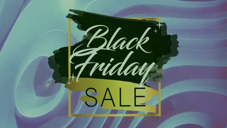 Digital-animation-of-black-friday-sale-text-banner-against-textured-wavy-effect-on-blue-background