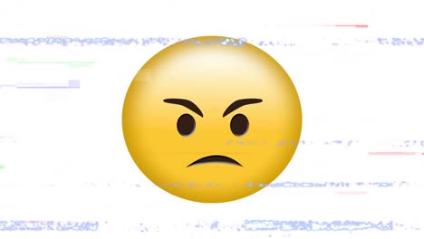 Animation-Des-Wütenden-Emoji-Symbols-über-Geräuschen-Auf-Dem-Bildschirm
