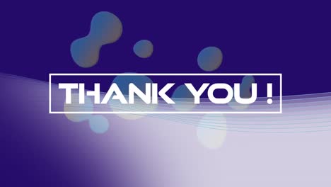 Animation-of-thank-you-text-over-colorful-blots-and-wave-on-blue-background