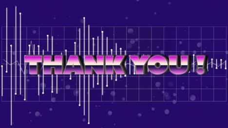 Animation-of-thank-you-text-over-moving-lines-and-grid-on-blue-background