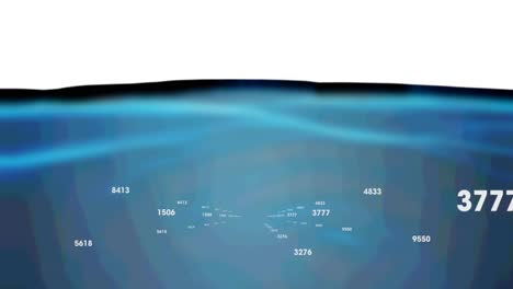 Digitale-Animation-Mehrerer-Steigender-Zahlen-Vor-Blauer-Flüssiger-Textur-Auf-Weißem-Hintergrund