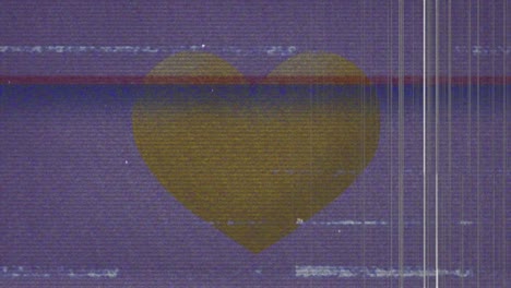 Animation-of-screen-with-glitch-with-heart-icon-in-background