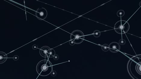 Digitale-Animation-Eines-Netzwerks-Von-Verbindungen,-Die-Vor-Schwarzem-Hintergrund-Schweben