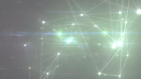 Digitale-Animation-Eines-Leuchtenden-Netzwerks-Von-Verbindungen-Vor-Grauem-Hintergrund