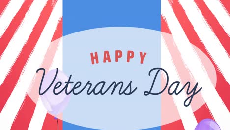 Komposition-Aus-Text-Und-Luftballons-Zum-„Happy-Veterans-Day“-über-Streifen-In-Den-Farben-Der-Amerikanischen-Flagge