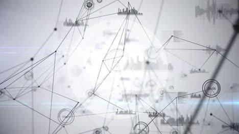 Digitale-Animation-Des-Netzwerks-Von-Verbindungen-Und-Datenverarbeitung-Vor-Grauem-Hintergrund