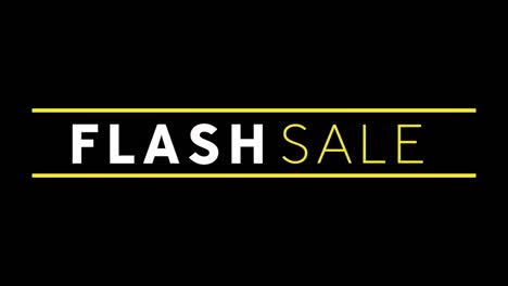 Digital-animation-of-flash-sale-text-banner-against-black-background