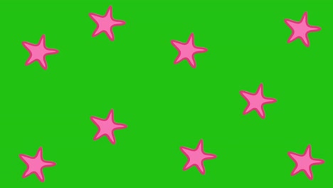 Texto-De-Venta-Flash-Sobre-Formas-Abstractas-Contra-Múltiples-Estrellas-Rosadas-Sobre-Fondo-Verde