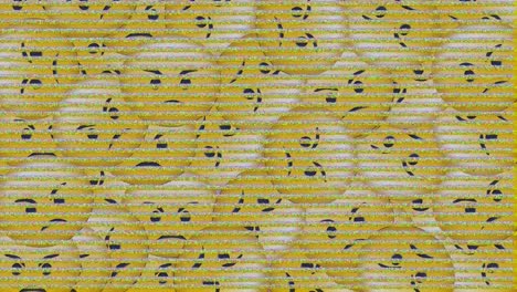Digital-animation-of-tv-static-effect-over-multiple-angry-face-emojis-falling