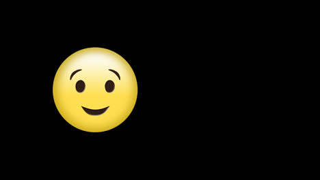 Digital-animation-of-winking-face-emoji-and-success-text-on-arrow-icon-against-black-background