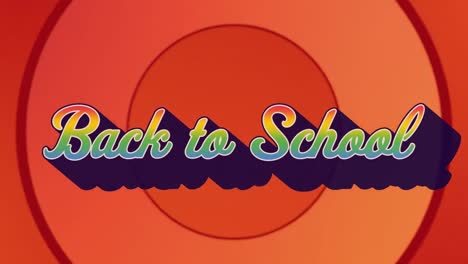 Animation-Von-Back-to-School-Text-In-Bunten-Buchstaben-Auf-Rotem-Hintergrund