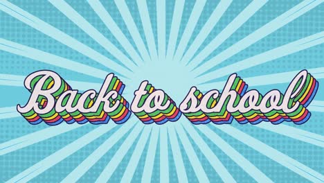 Digitale-Animation-Von-Back-to-School-Text-Mit-Regenbogenschatteneffekt-Vor-Blauem-Radialem-Hintergrund