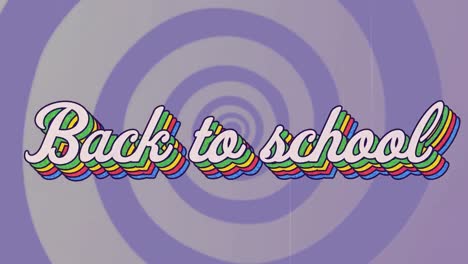 Animation-Von-Back-to-School-Text-In-Bunten-Buchstaben-Auf-Blauem-Hintergrund