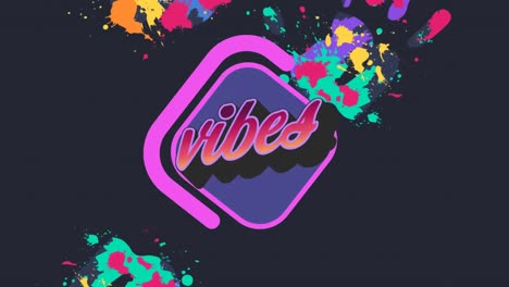 Animation-of-vibes-text-over-colorful-graphics-and-shapes
