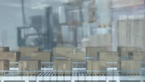 Statistical-data-processing-over-multiple-delivery-boxes-on-conveyor-belt-against-warehouse