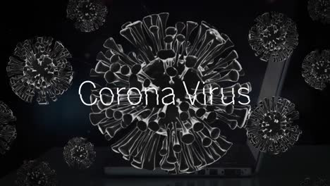 Animation-Von-Corona-Virus-Zellen-über-Corona-Virus-Text