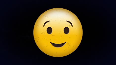 Animation-Des-Glücklichen-Emoji-Symbols-über-Ein-Netzwerk-Von-Verbindungen