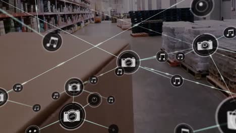 Animation-of-network-of-connections-over-warehouse