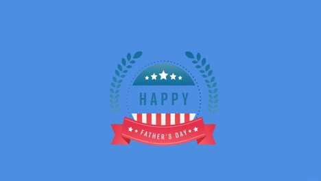 Animation-Des-Texts-„Happy-Fathers-Day“-Auf-Blauem-Hintergrund