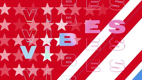 Animation-of-good-vibes-text-over-american-flag-stars-and-stripes