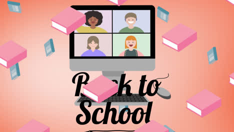 Animation-of-back-to-school-text-on-pink-background