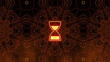 Animation-of-egg-timer-icon-on-red-background