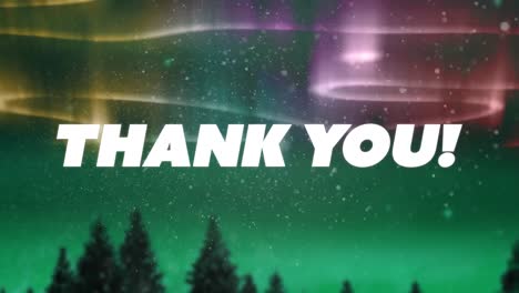 Animation-of-thank-you-text-over-cloudy-night-sky-and-northern-lights