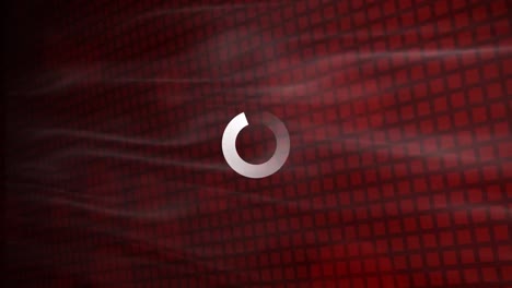 Animation-of-data-loading-ring-on-red-background