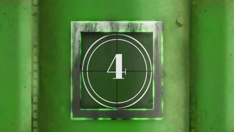 Animation-of-countdown-on-green-background