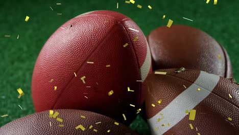 Animation-of-confetti-falling-over-american-football-ball