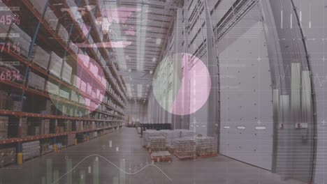 Animation-of-data-processing-over-empty-warehouse