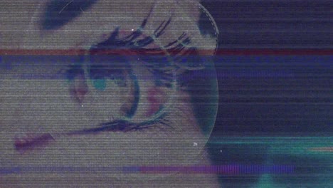 Animation-of-data-processing-over-woman-eye