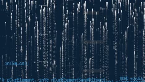 Animation-Der-Datenverarbeitung-Auf-Marineblauem-Hintergrund