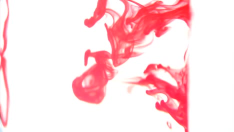 Animation-of-red-smoke-trail-on-white-background