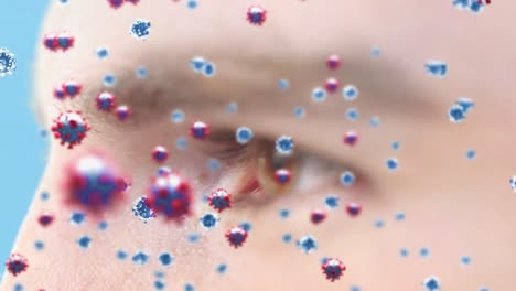 Animation-of-covid-19-cells-flying-over-human-head