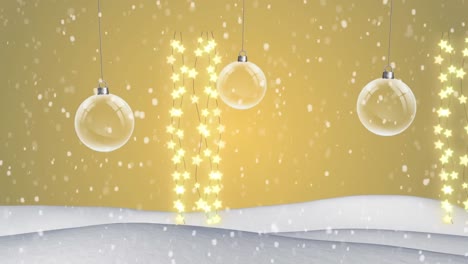Animation-of-christmas-decoration-over-winter-landscape
