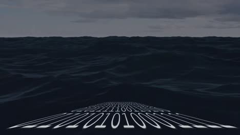 Animation-of-binary-coding-over-sea