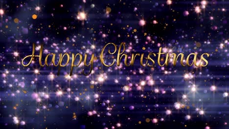 Animation-of-happy-christmas-text-over-light-spots-on-black-background