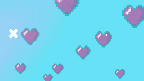 Animation-Digitaler-Herzsymbole-Auf-Buntem-Hintergrund